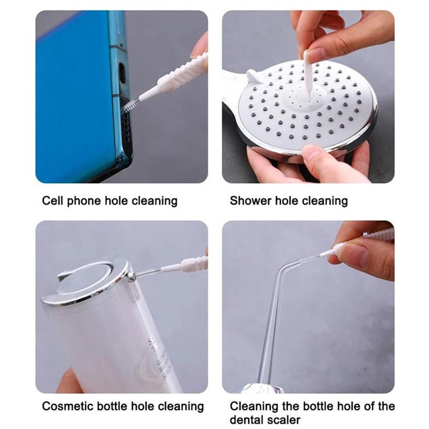 4985 10pcs Shower Nozzle Cleaning Brush, Reusable Multifunctional Shower Head Anti-Clogging Small Brush DeoDap 4985 10pcs Shower Nozzle Cleaning Brush, Reusable Multifunctional Shower Head Anti-Clogging Small Brush DeoDap